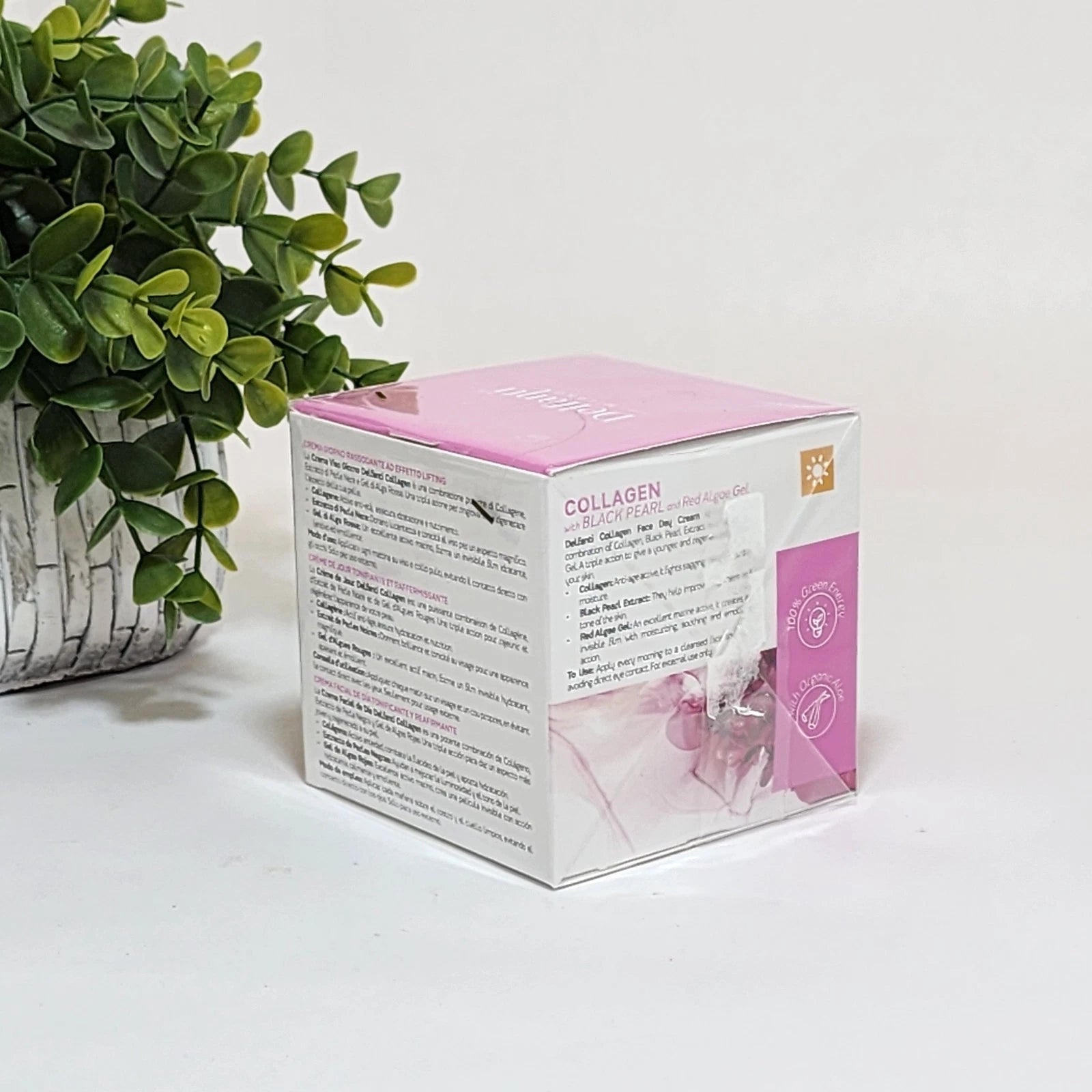 Delfanti Collagen Day Cream Black Pearl & Red Algae Sculpting Lifting 1.7 fl oz