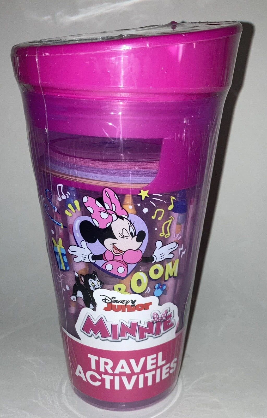 Junior MINNIE MOUSE Travel Activity 8" Pink Cup  Ages 3+