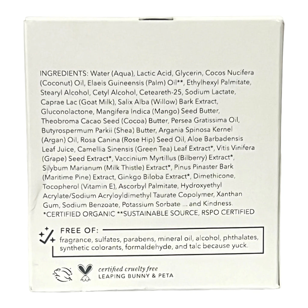 Beekman 1802 SMOOTH Whipped Body Cream Goat Milk Lactic Acid Exfoliates