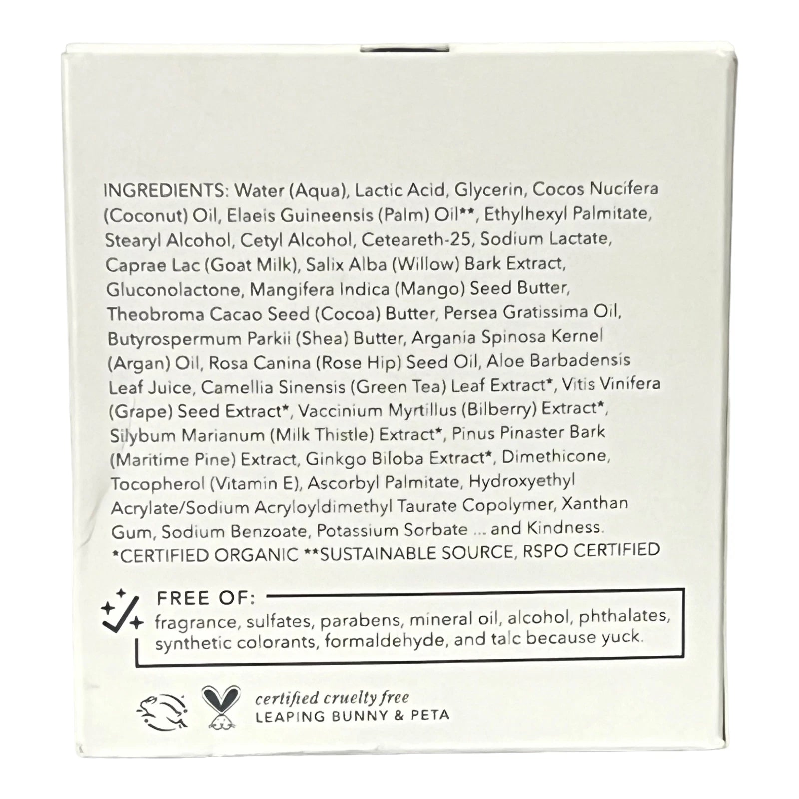 Beekman 1802 SMOOTH Whipped Body Cream Goat Milk Lactic Acid Exfoliates