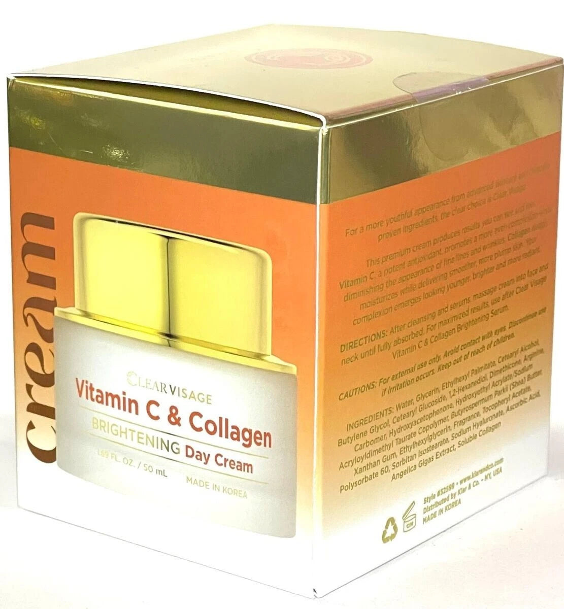 Clear Visage Vitamin C & Collagen Day Cream ~Brightening for Luminous Skin 50ml