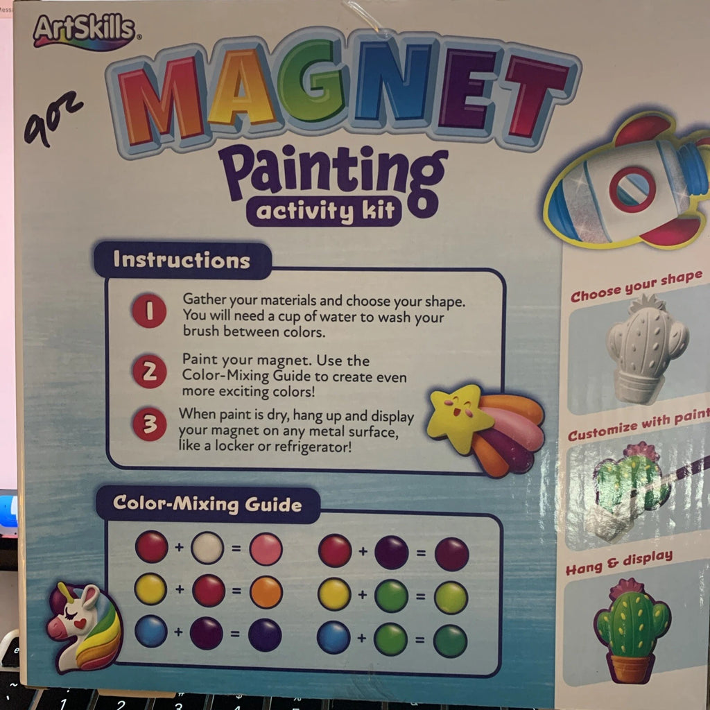 Art Skills Paint-Your-Own Ceramic Magnets, Set of 4