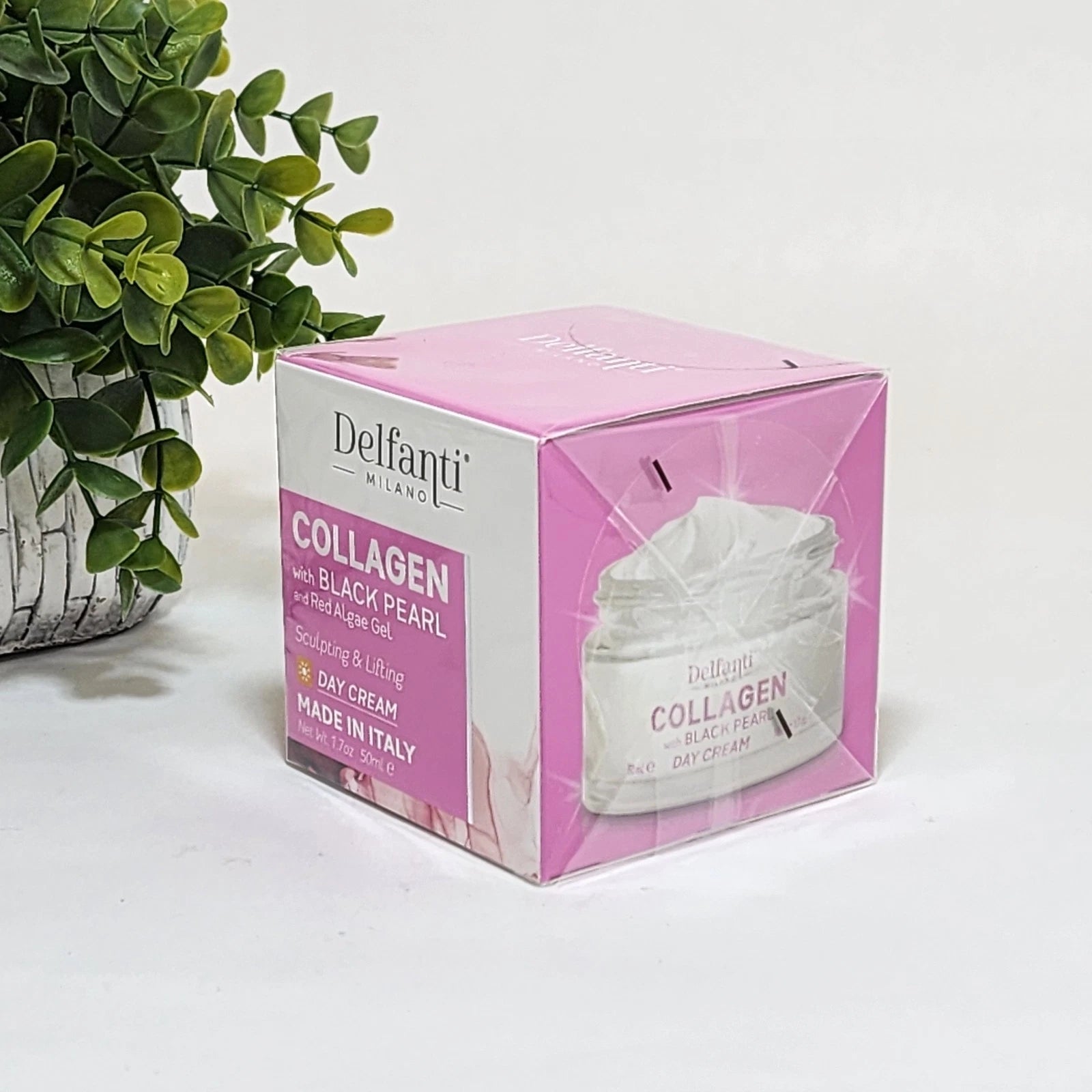 Delfanti Collagen Day Cream Black Pearl & Red Algae Sculpting Lifting 1.7 fl oz