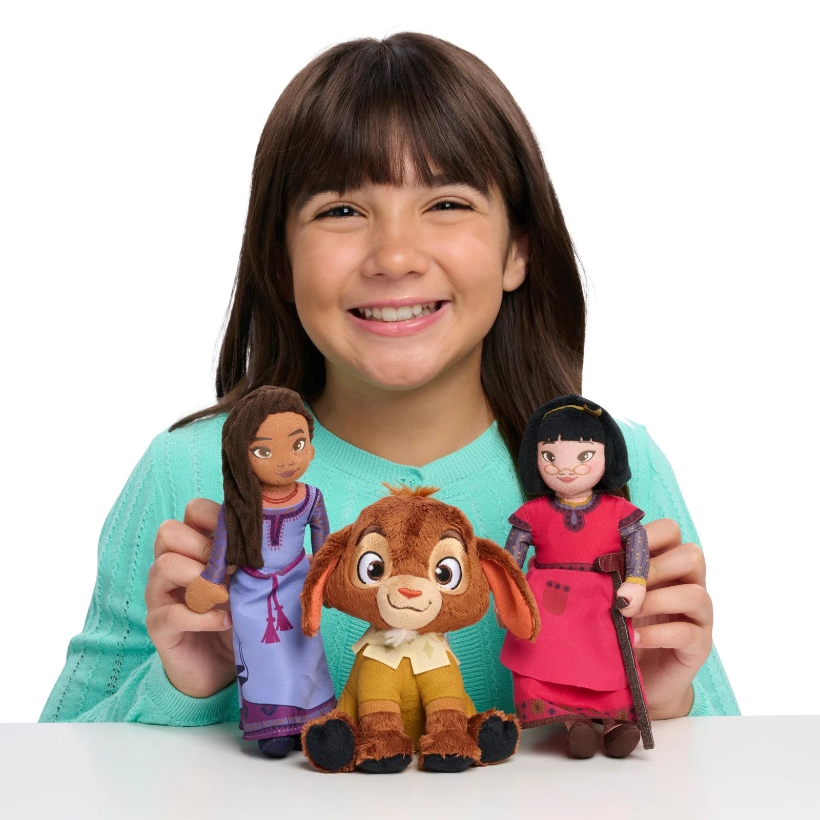Wish 8-inch Talking Plush Asha, Interactive Toy, Black Hair and Purple
