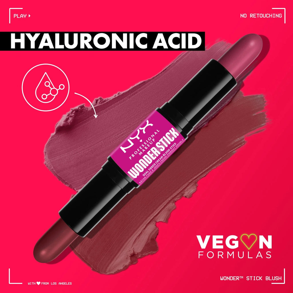 NYX Professional Makeup Wonder Stick Blush and Contour, Bright Amber + Fuschia