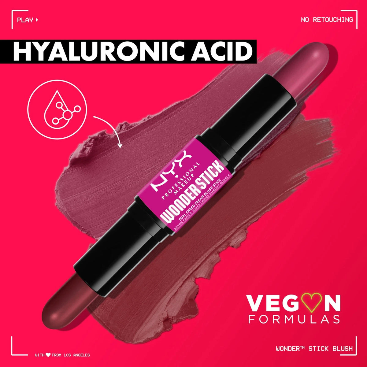 NYX Professional Makeup Wonder Stick Blush and Contour, Bright Amber + Fuschia