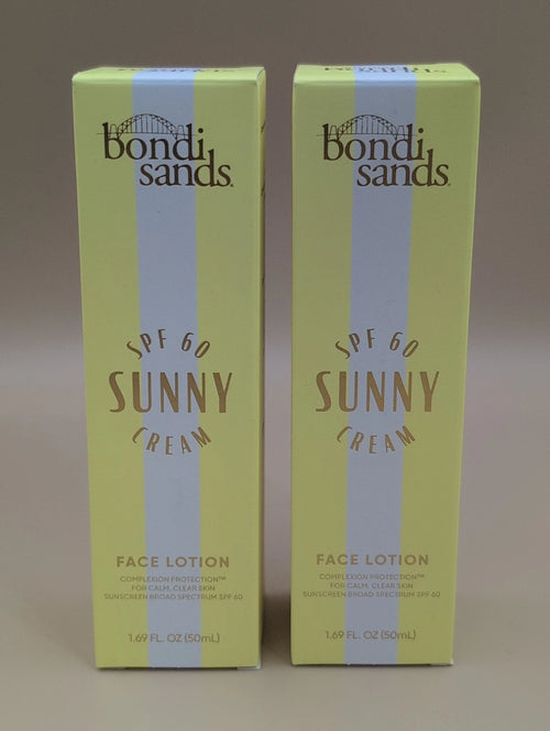 2-Bondi Sands Sunny Cream SPF 60 Face Lotion, Hydrating + Nourishing - Sunscreen EXP10/26