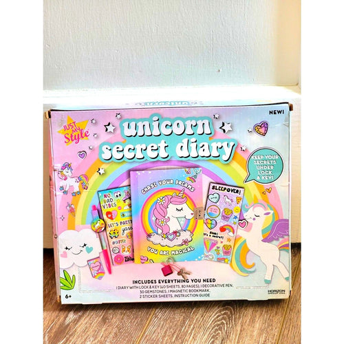 Just My Style Unicorn Secret Diary, Personalized Journal With Lock and Key New