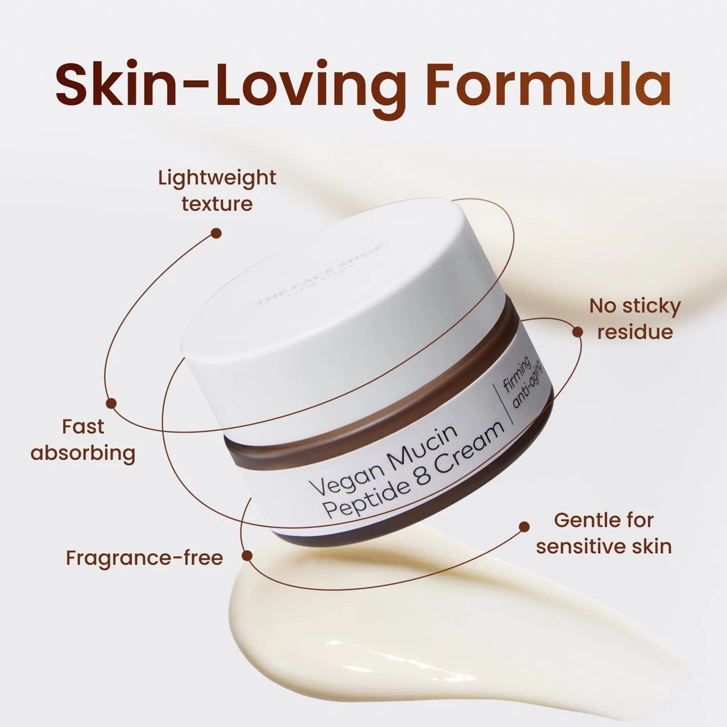 The Face Shop 8 Peptide Moisturizer Vegan Mucin 50 ml / 1.69 fl oz