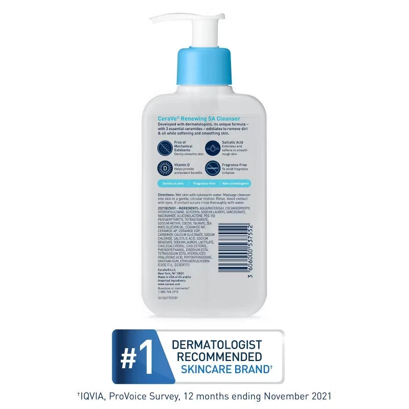 Cerave Renewing SA Cleanser For Normal Skin 8 Fl Oz