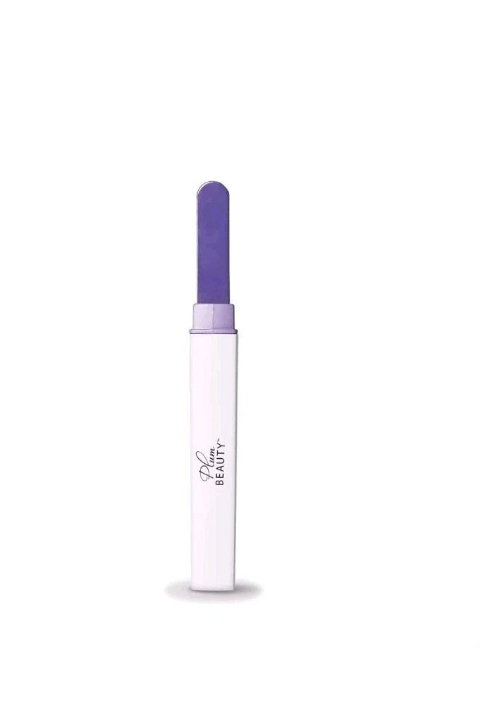 Plum Beauty Glass Double Sided Purple Gradient Nail File Includes Storage Case