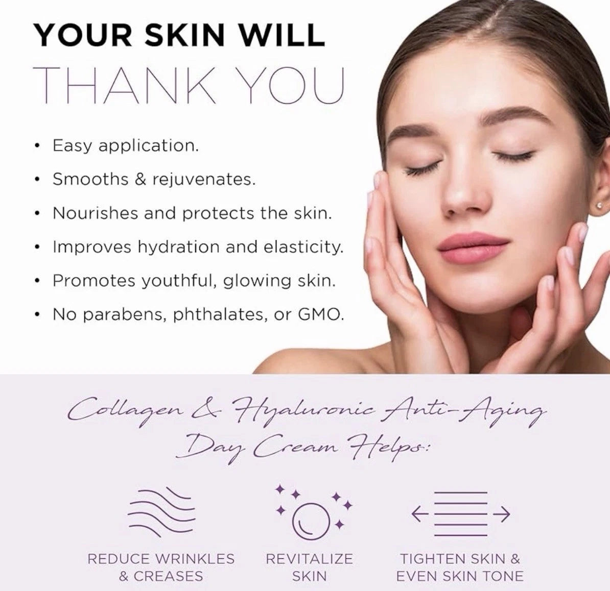 Azure Cosmetics Collagen & Hyaluronic Acid Face Moisturizer - Dermatologist Tested, Anti-Aging Cream for Fine Lines & Wrinkles - Ultra Hydrating Face Cream - Korean Skin Care - Day & Night Duo Set
