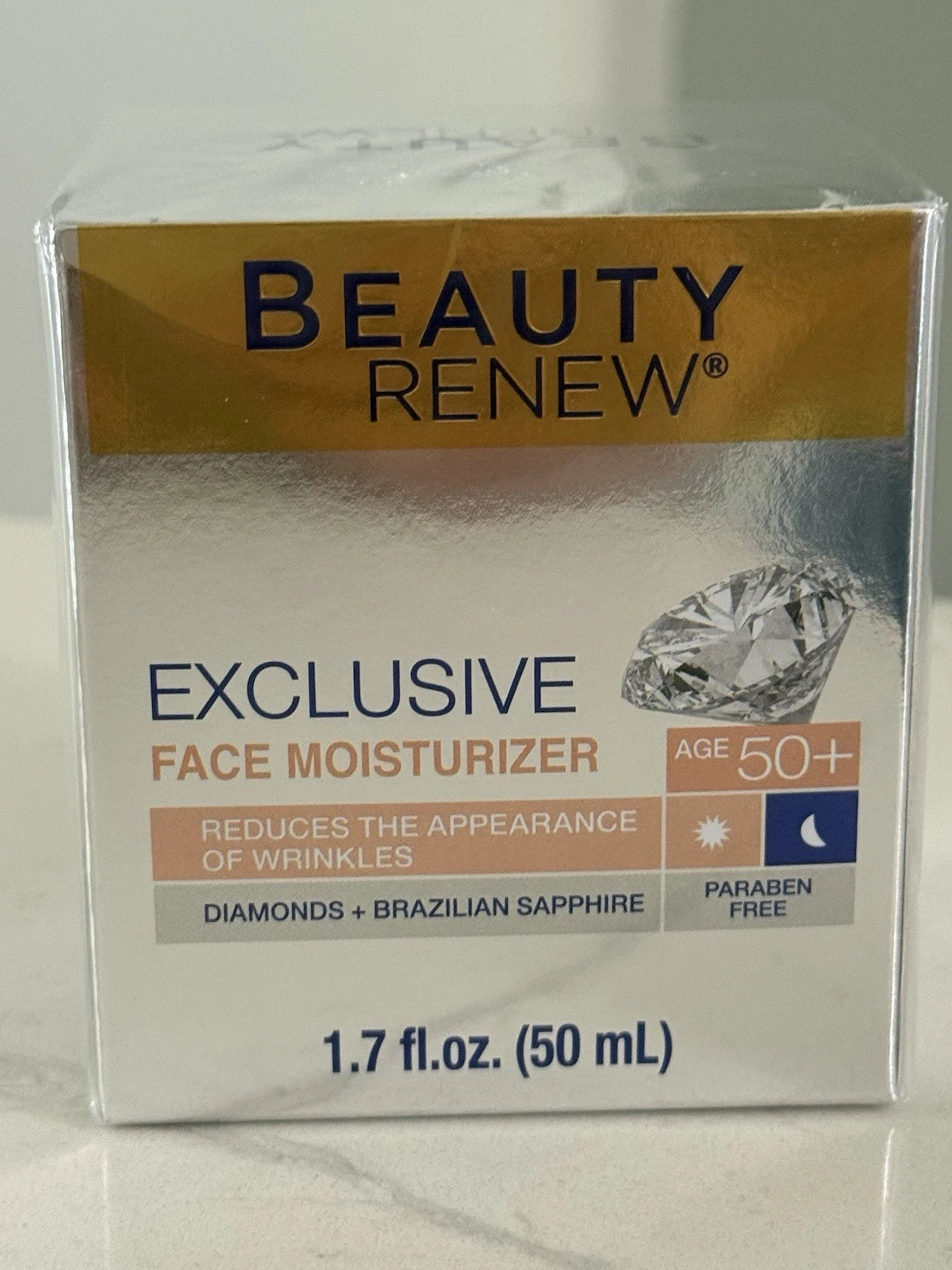 Beauty Renew Exclusive Face Moisturizer 50+ Diamonds Sapphire NEW