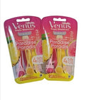 2 packs VENUS Simply 3 Paradise Scented Women's Disposable Razors (4 in ea pack)