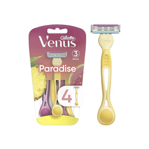 2 packs VENUS Simply 3 Paradise Scented Women's Disposable Razors (4 in ea pack)