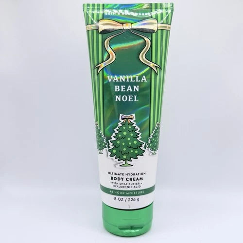 NEW BATH & BODY WORKS VANILLA BEAN NOEL ULTIMATE HYDRATION SHEA BODY CREAM 8 OZ