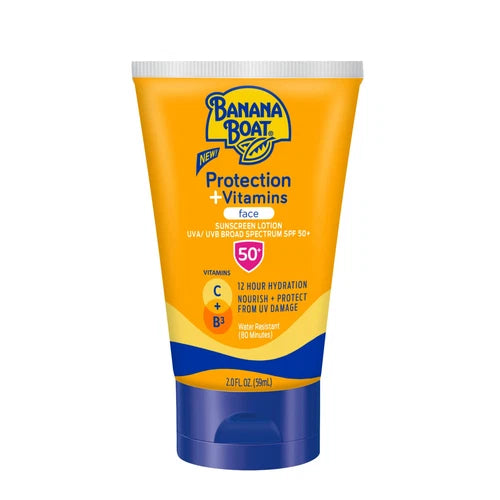 3 PACK Banana Boat Niacinamide Sunscreen SPF 50 Face Lotion with Vitamin C 2 Fl Oz EXP 8/26
