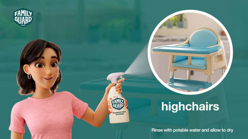 FamilyGuard Brand Disinfectant Cleaner, Multi Surface, 32 oz, Fresh. Expertly Formulated for Use in Homes with Children and Pets